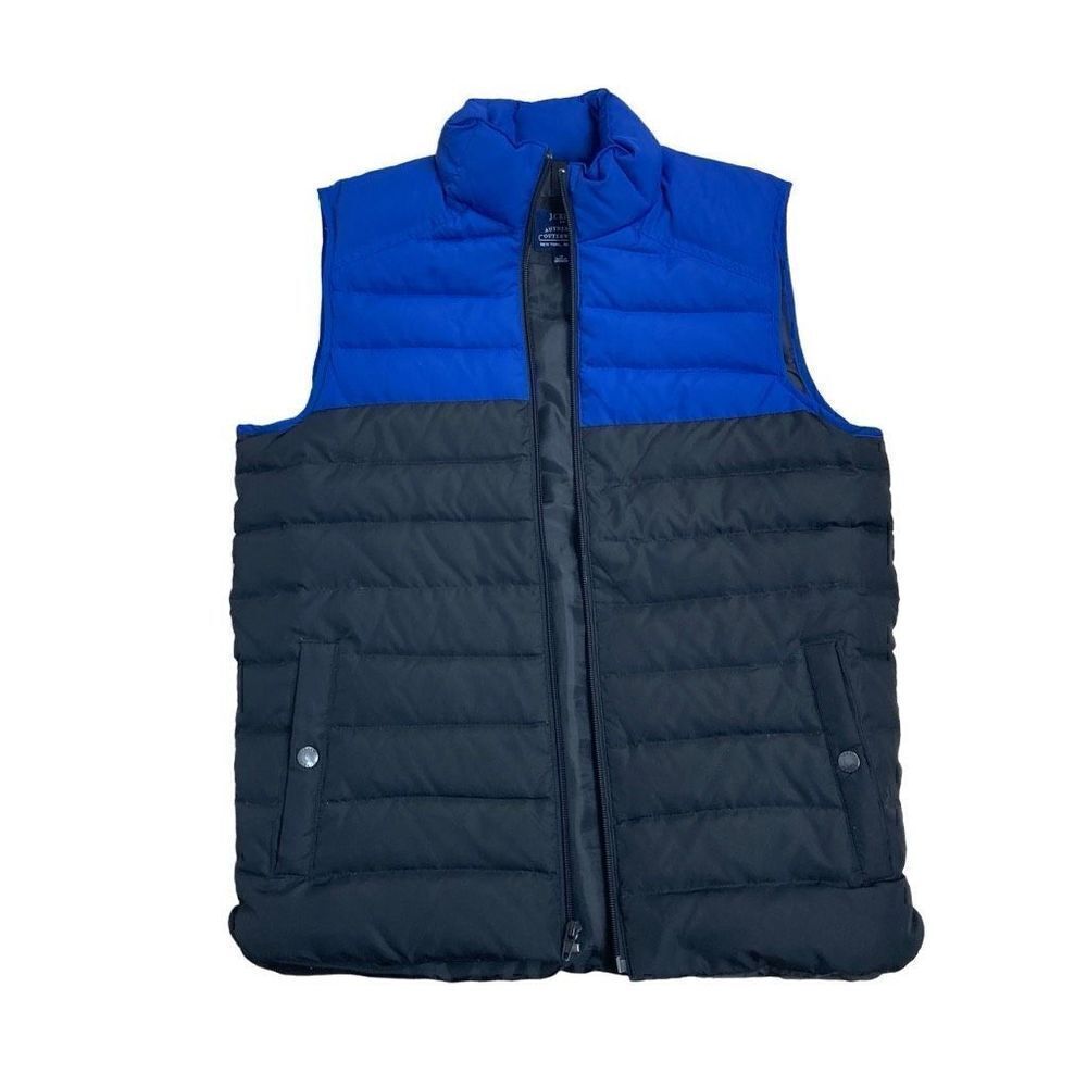 J. Crew Men’s XS Blue Black Puffer Vest Down Gorpcore Outdoors Women’s S